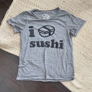 Chaser Gray Graphic Logo Tee